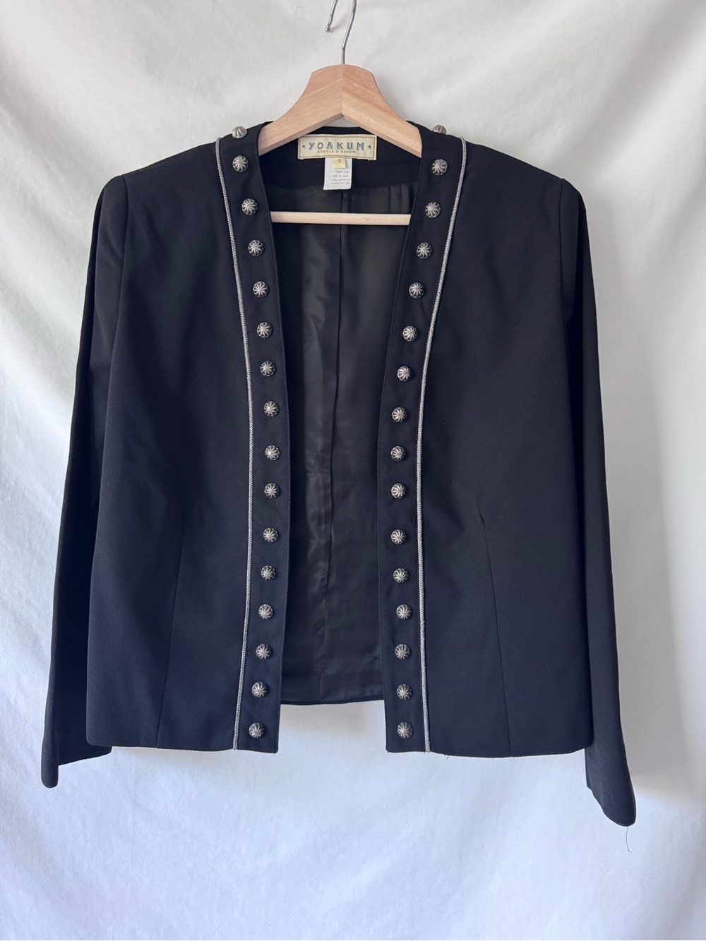 Double D Ranch Yoakum Black Concho Western Jacket Small Made USA - Picture 2 of 10